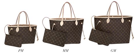 pm mm gm louis vuitton|louis vuitton neverfull measurements.